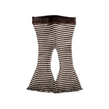Flared Leggings - Speckled Carob Stripe