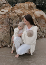 Womens Oversized Slouch Cardigan | Textured Vanilla