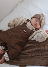 Vintage Denim Overalls - Mocha