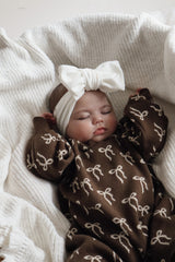 Bow Romper - Bark