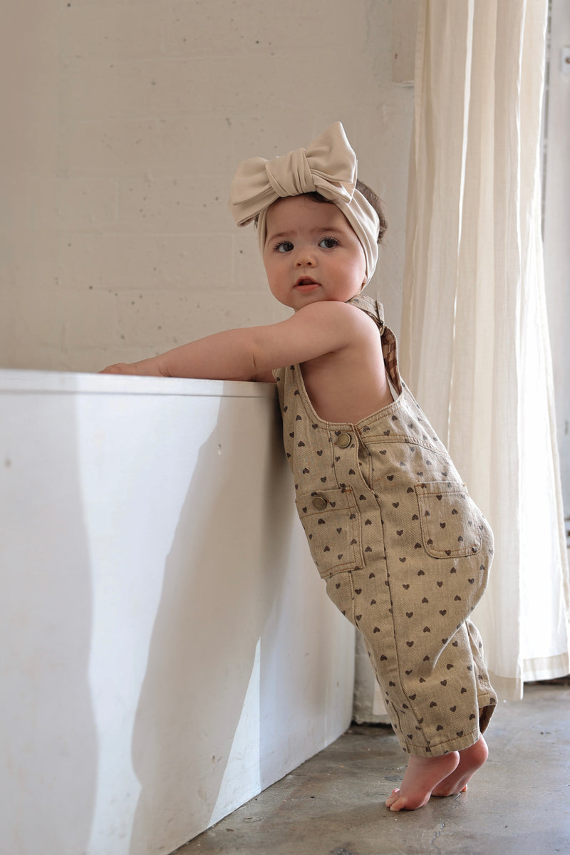 Vintage Denim Overalls - Hearts