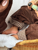Cord Cargos- Brown Check