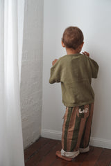 Bobby Canvas Pants - Moss Stripe