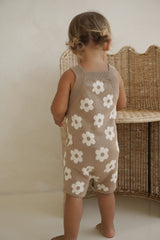 Posy Romper | Almond + Buttercream