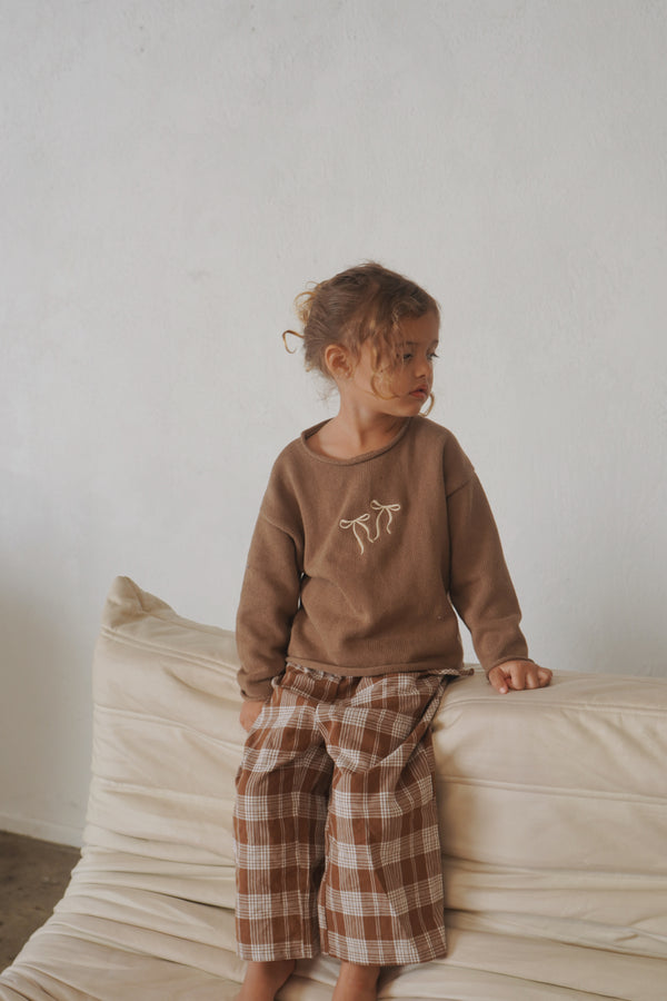 Check Pants - Walnut