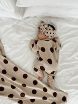 Dot Blanket- Oatmeal + Mud