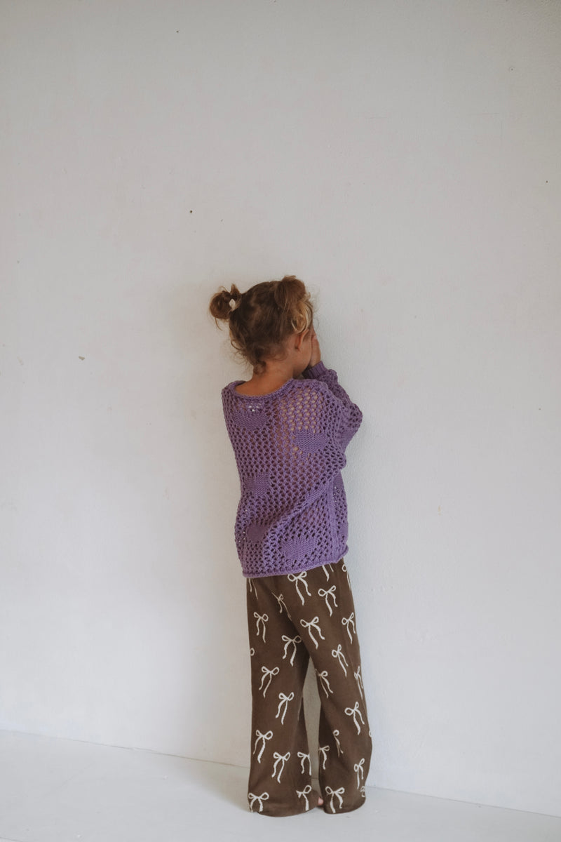 Bow Pants - Bark