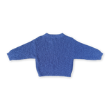 Textured Organic Slub Knit Pull Over - Cobalt