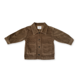 Organic Cord Shirt Jacket - Espresso