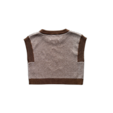 Organic Fields Embroidery Knit Vest - Espresso