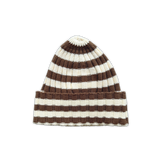 Organic Striped Pixie Rib Beanie - Espresso