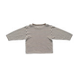 Organic Essential Stripe LS Knit Tee - Espresso
