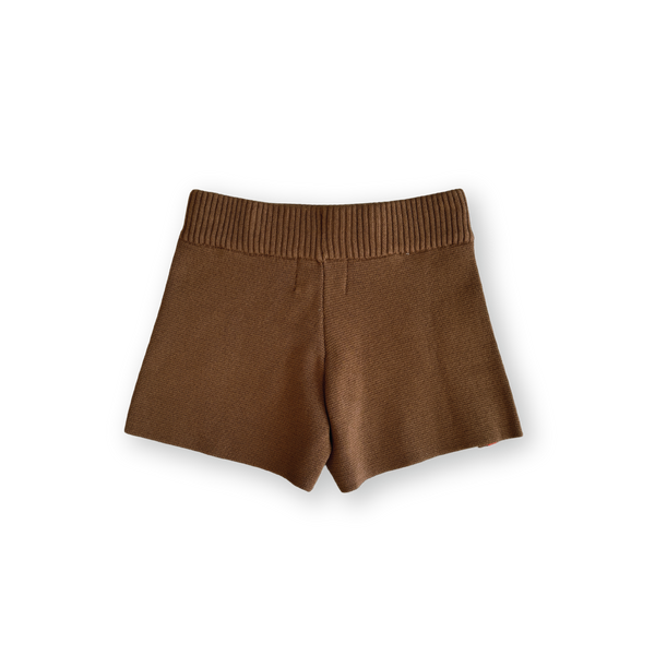 Organic Milano Knit Shorts - Brownie