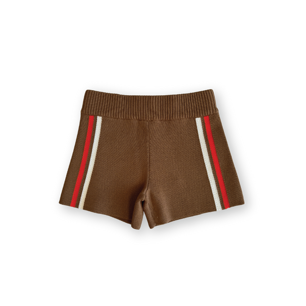 Organic Milano Knit Shorts - Brownie
