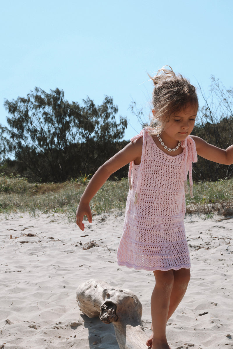 Crochet Tie Up Dress - Blossom