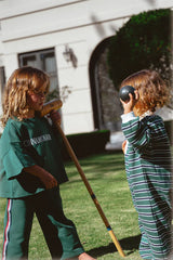 Campus Lounge Suit- Emerald Stripe