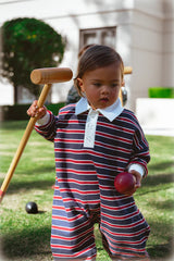 Campus Lounge Suit- Navy Stripe