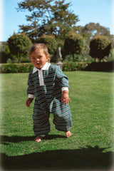 Campus Lounge Suit- Emerald Stripe