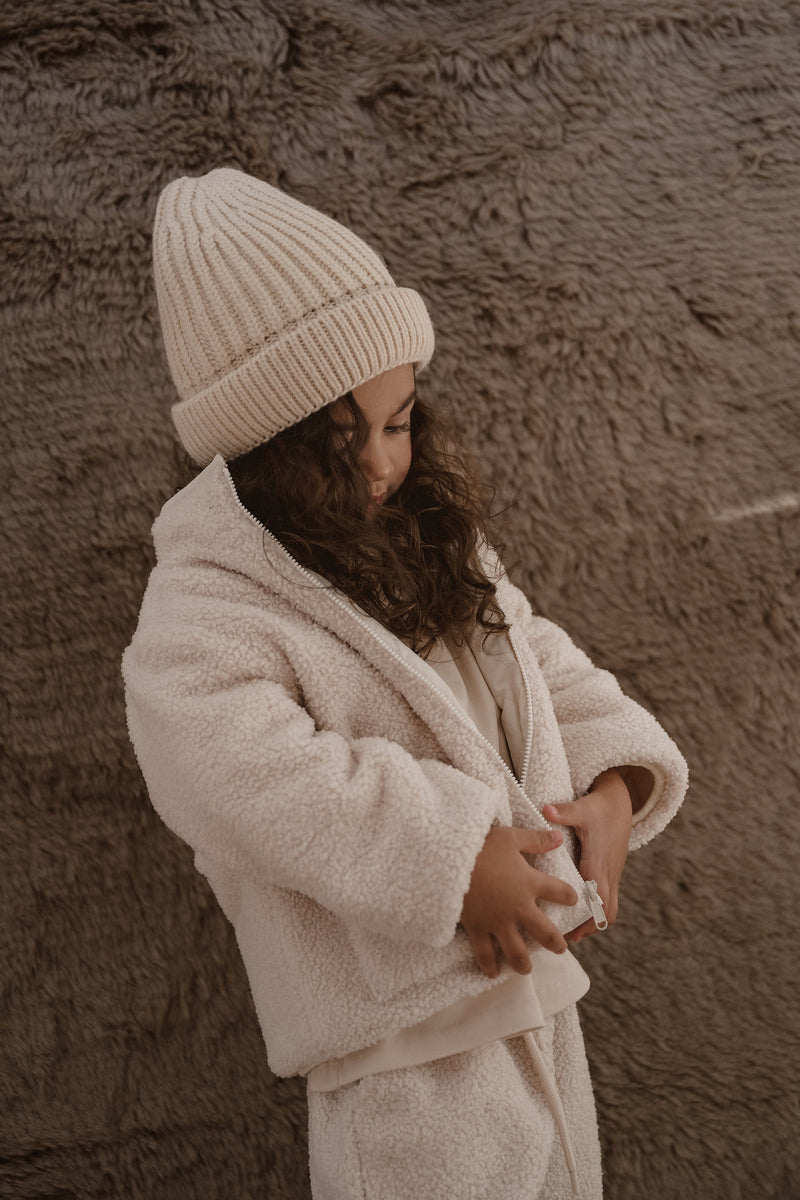 CB Beige Teddy Reversible Jacket