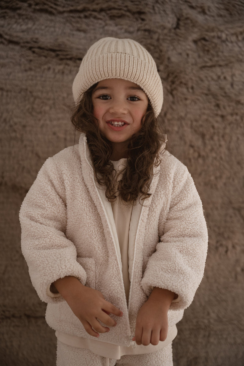 CB Beige Teddy Reversible Jacket