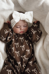 Bow Romper - Bark