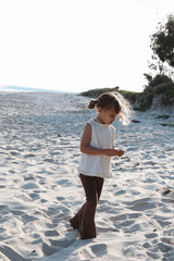 Linen Frill Top - Natural