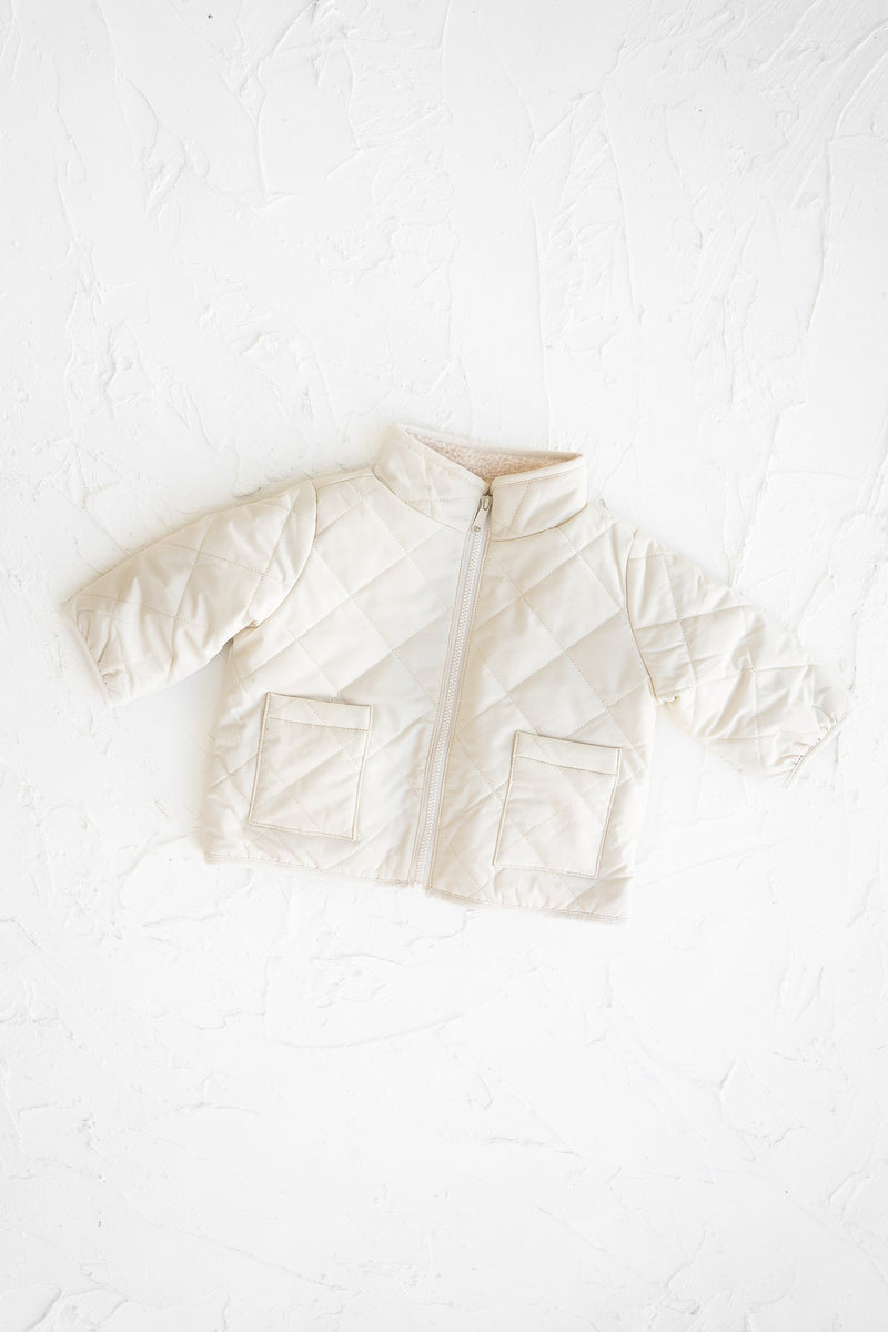 CB Beige Teddy Reversible Jacket