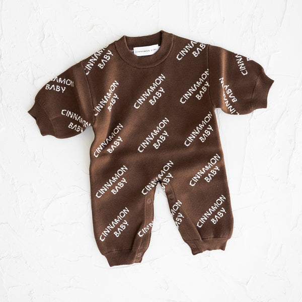 CB Knitted Logo Suit- Dark Chocolate