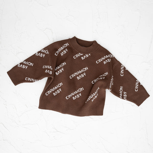 CB Knitted Logo Jumper- Dark Chocolate
