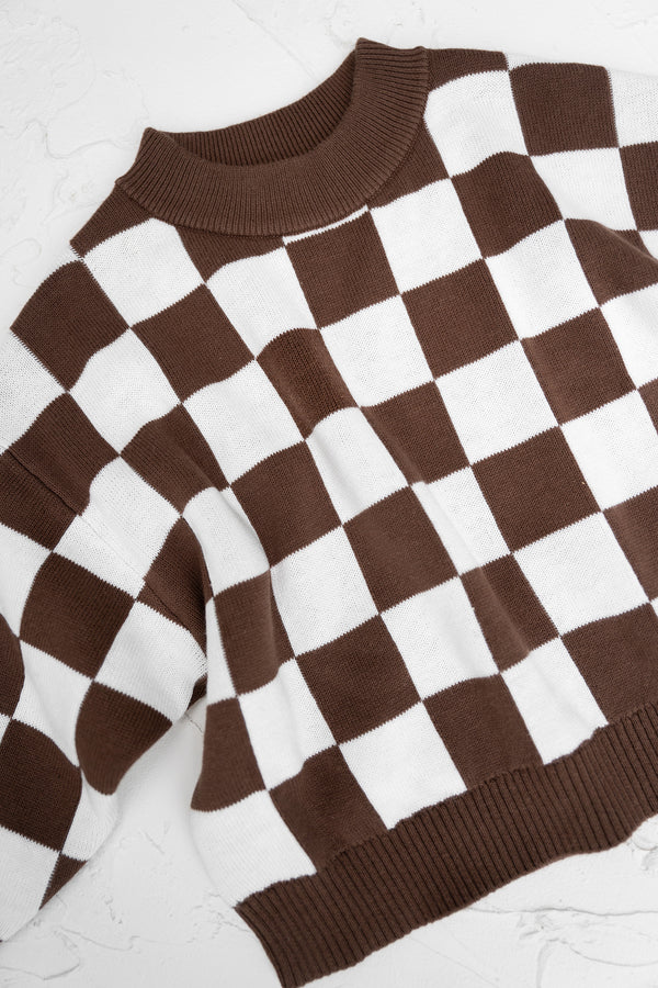 CB Knitted Jumper - Chocolate