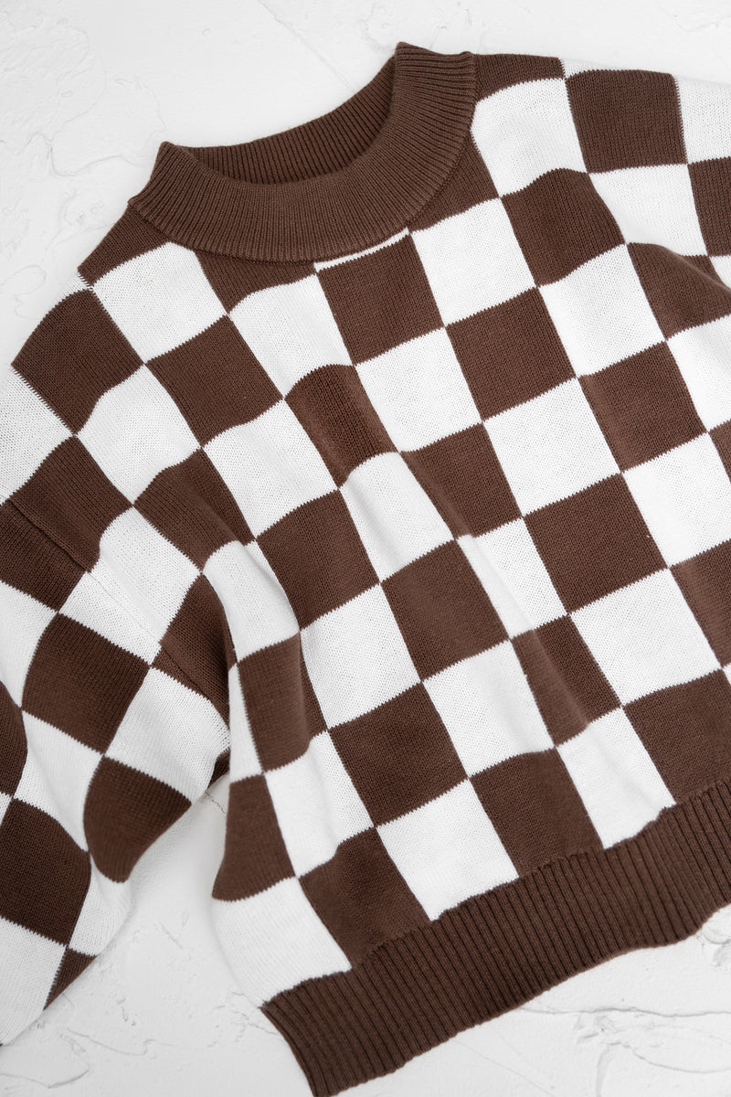 CB Knitted Jumper - Chocolate