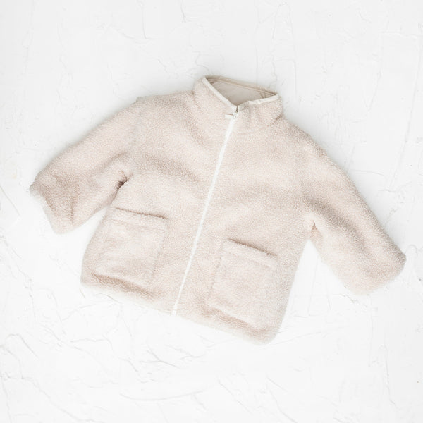 CB Beige Teddy Reversible Jacket