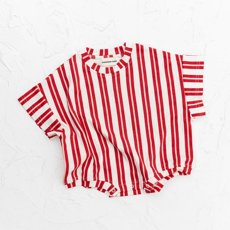 CB Red/Pink Stripe Tshirt Romper