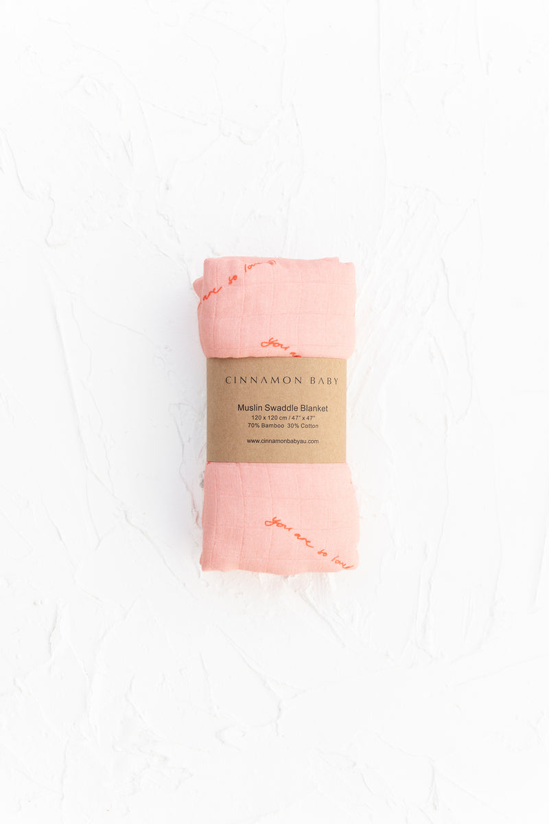 CB You Are So Loved Swaddle - Pink