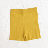 CB Womens Knit Bike Shorts - Mustard