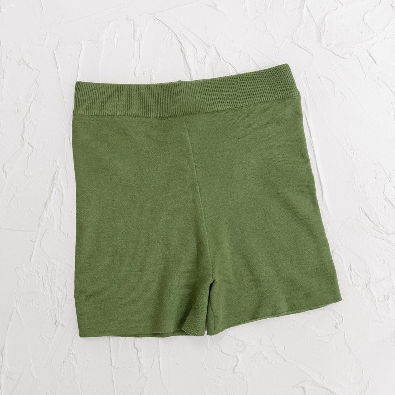 CB Womens Knit Bike Shorts Olive
