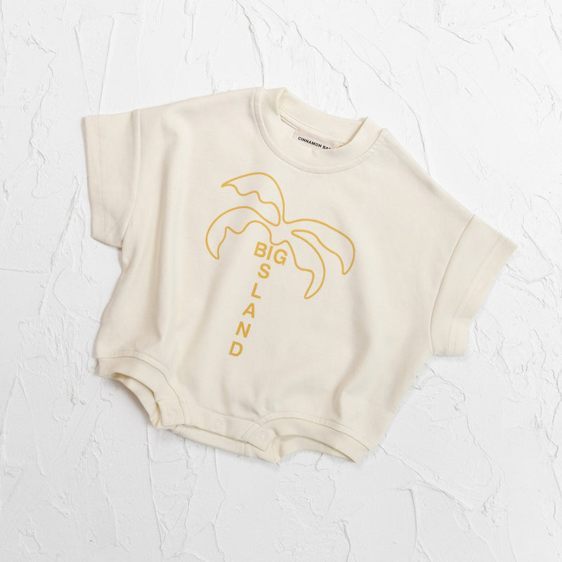 CB Big Island Tshirt Romper - Mustard