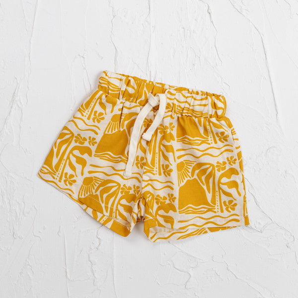 CB Linen Shorts - Mustard