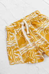 CB Linen Shorts - Mustard