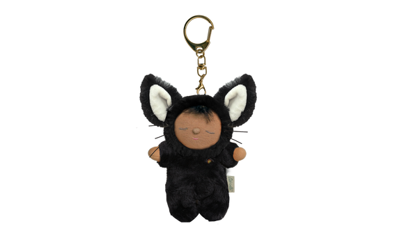 SHORT PRE ORDER Cozy Bag Charm Black Cat Knox