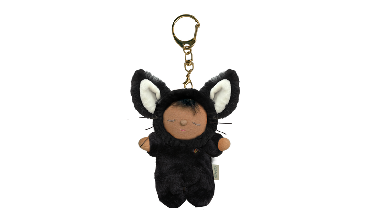 SHORT PRE ORDER Cozy Bag Charm Black Cat Knox