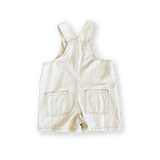 Organic Everyday Twill Short Overalls - Milk