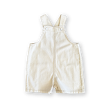 Organic Everyday Twill Short Overalls - Milk