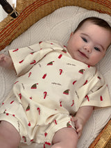 Christmas Tee Romper- Milk
