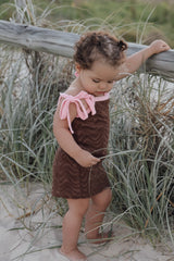 Terry Tie Up WAVE Dress- Chocolate