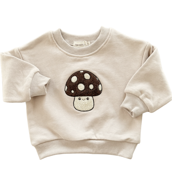 Lupa and Sol French Terry Sweater | Mushroom