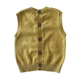 Knitted Flower Vest - Butter