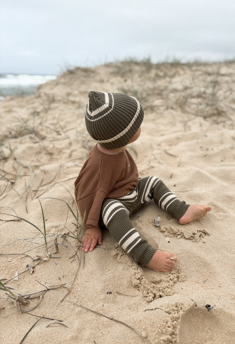 Leggings - Moss Stripe