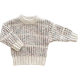Lupa and Sol Chunky Knit Jumper | Fairy Floss Stripe