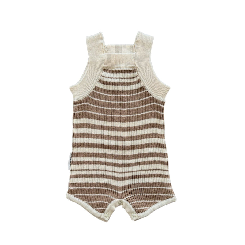 Stripe Romper | Almond + Buttercream